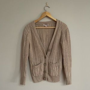 Beige Knit Cardigan